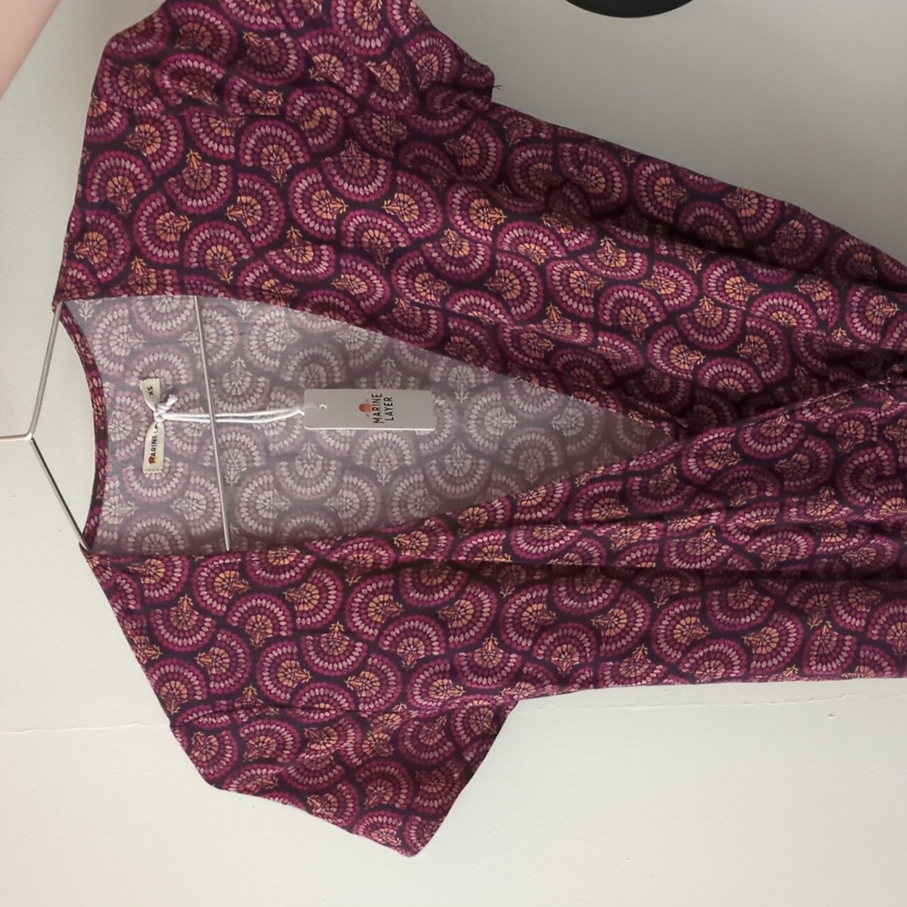 Marine Layer Emlyn midi wrap dress NWT